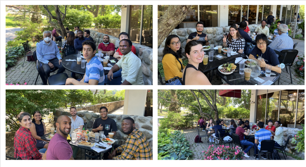 Various pictures of goodbye lunch